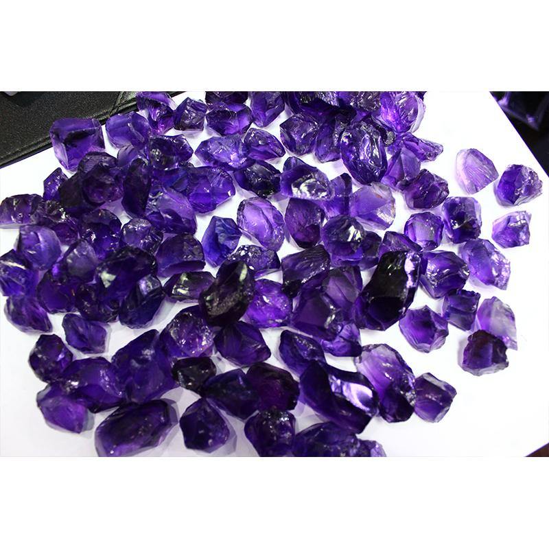 Faceting Amethyst Rough Stones