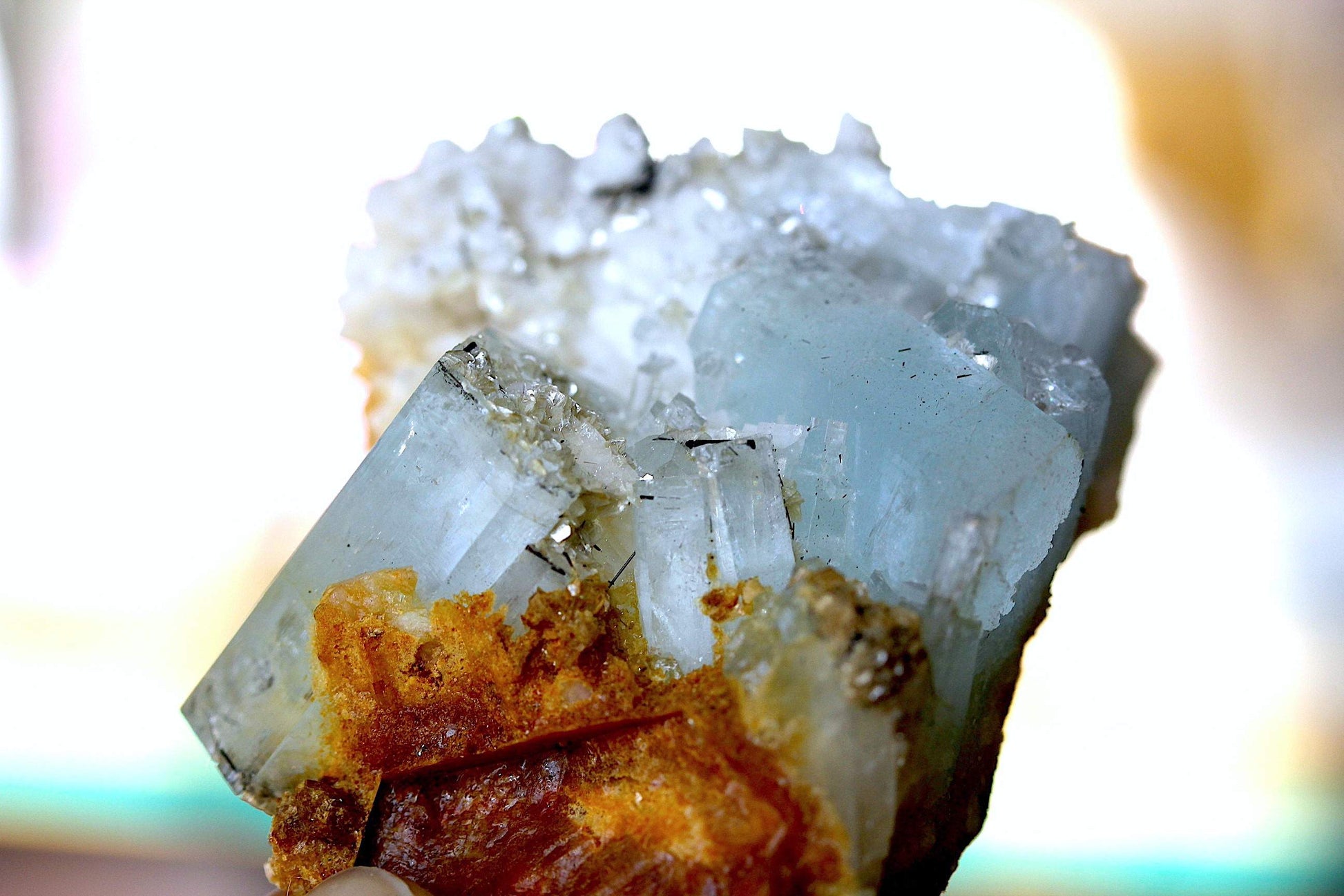 Unique Aquamarine crystal on Feldspar from Skardu Pakistan