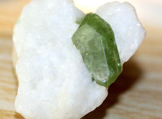 40.5 Grams Terminated Chrome Diopside Crystal on Calcite