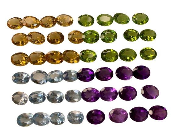 peridot amethyst loose stones