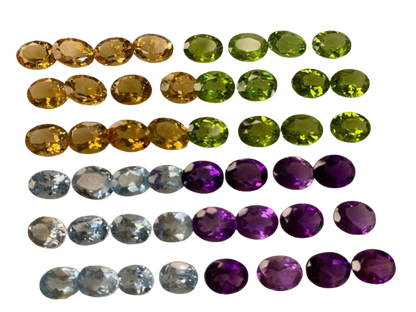 peridot amethyst loose stones