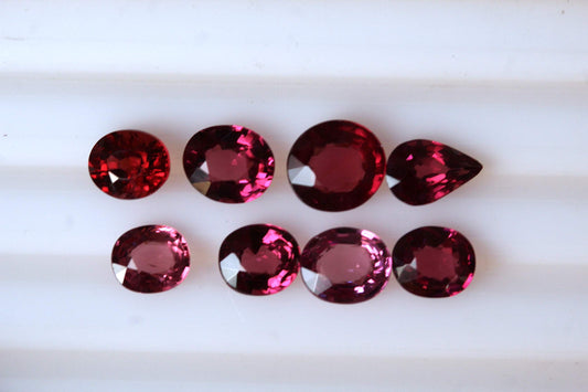 Loose Rhodolite Garnet Gems