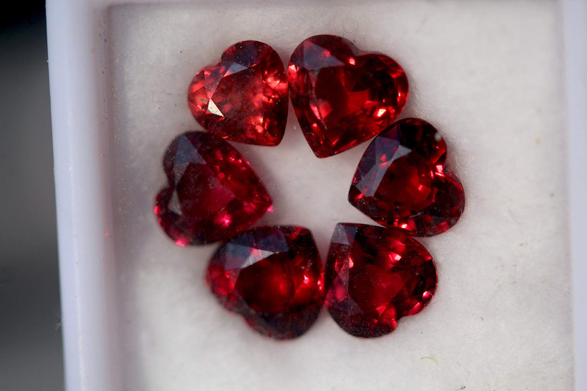 Buy Red Garnets Hear Shape for Jewelry