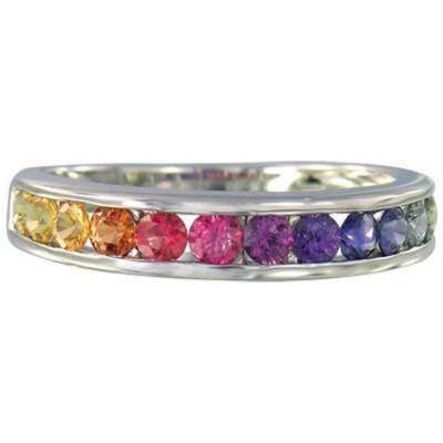 Rainbow Sapphires round brilliant