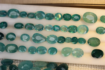 100 carat Paraiba Color Extremely Rare Gradidierite Bulk Deal - Oval, Round, Cushion, Emerald Cut