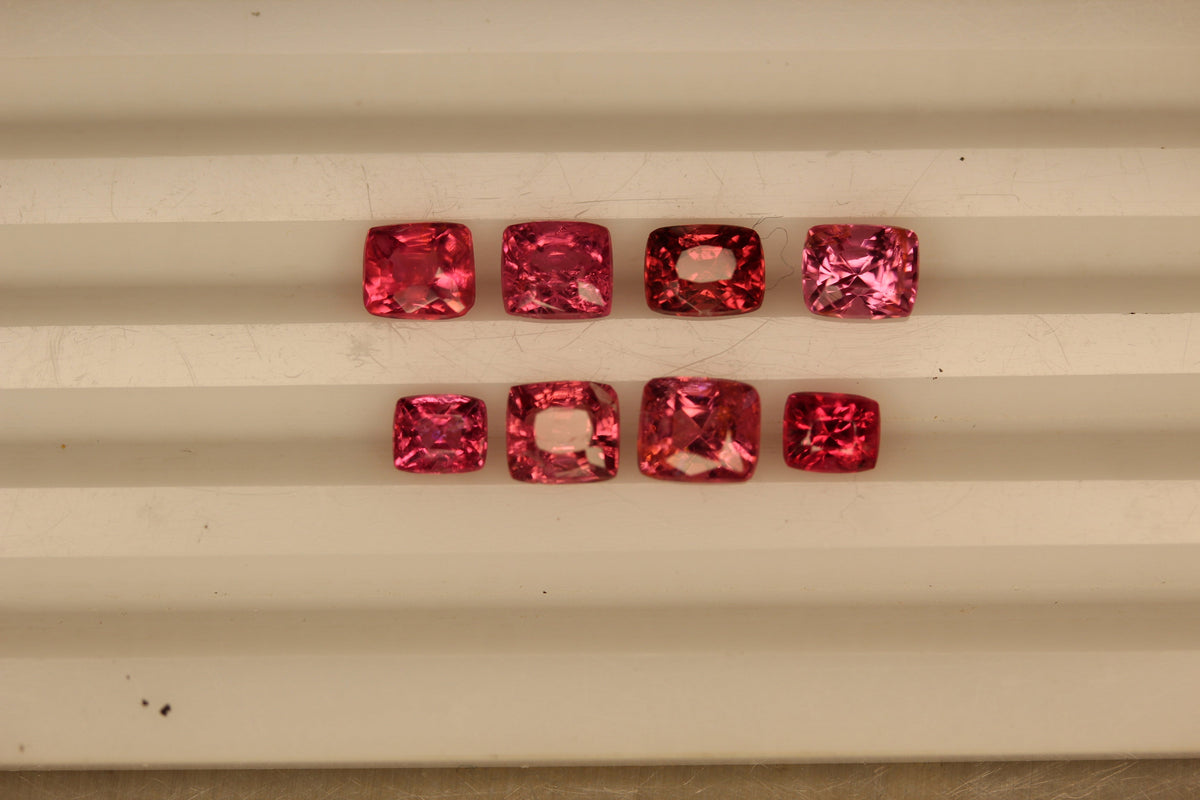 Rare reddish pink spinels from Burma