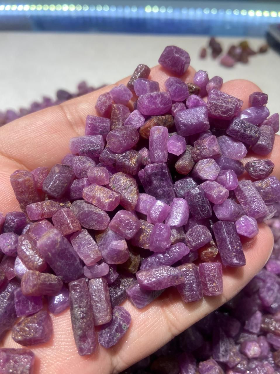 Crastals Ruby 1 kg Natural Raw Ruby Hexagonal Crystals - Raw Gemstones – Folkmarketgems
