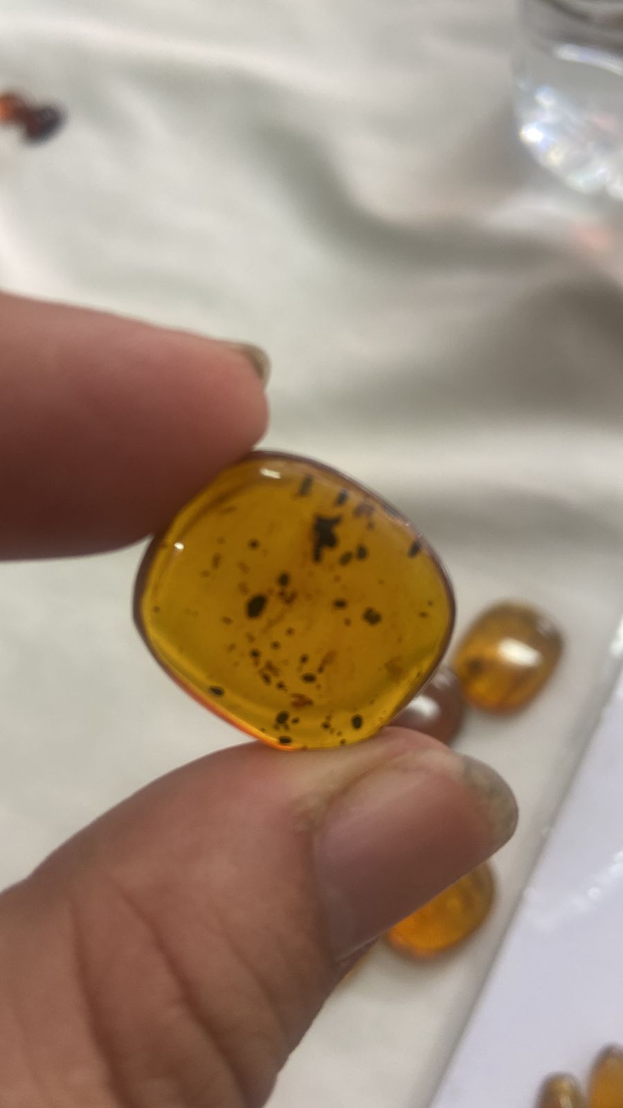 Natural Burma Amber Bermite with Insects Fossils Including dinosaur era, 99 million years old, Cretaceous,