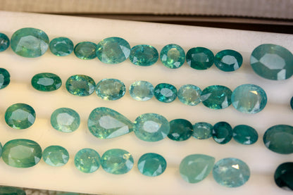 100 carat Paraiba Color Extremely Rare Gradidierite Bulk Deal - Oval, Round, Cushion, Emerald Cut