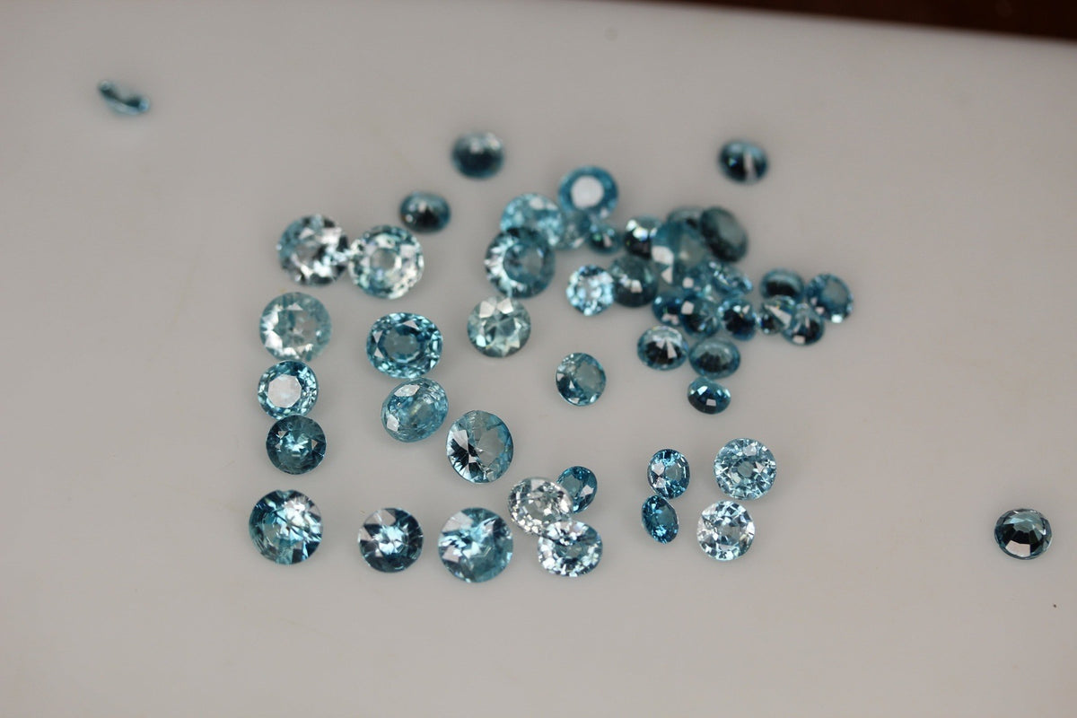 High-quality natural blue Zircon from Cambodia