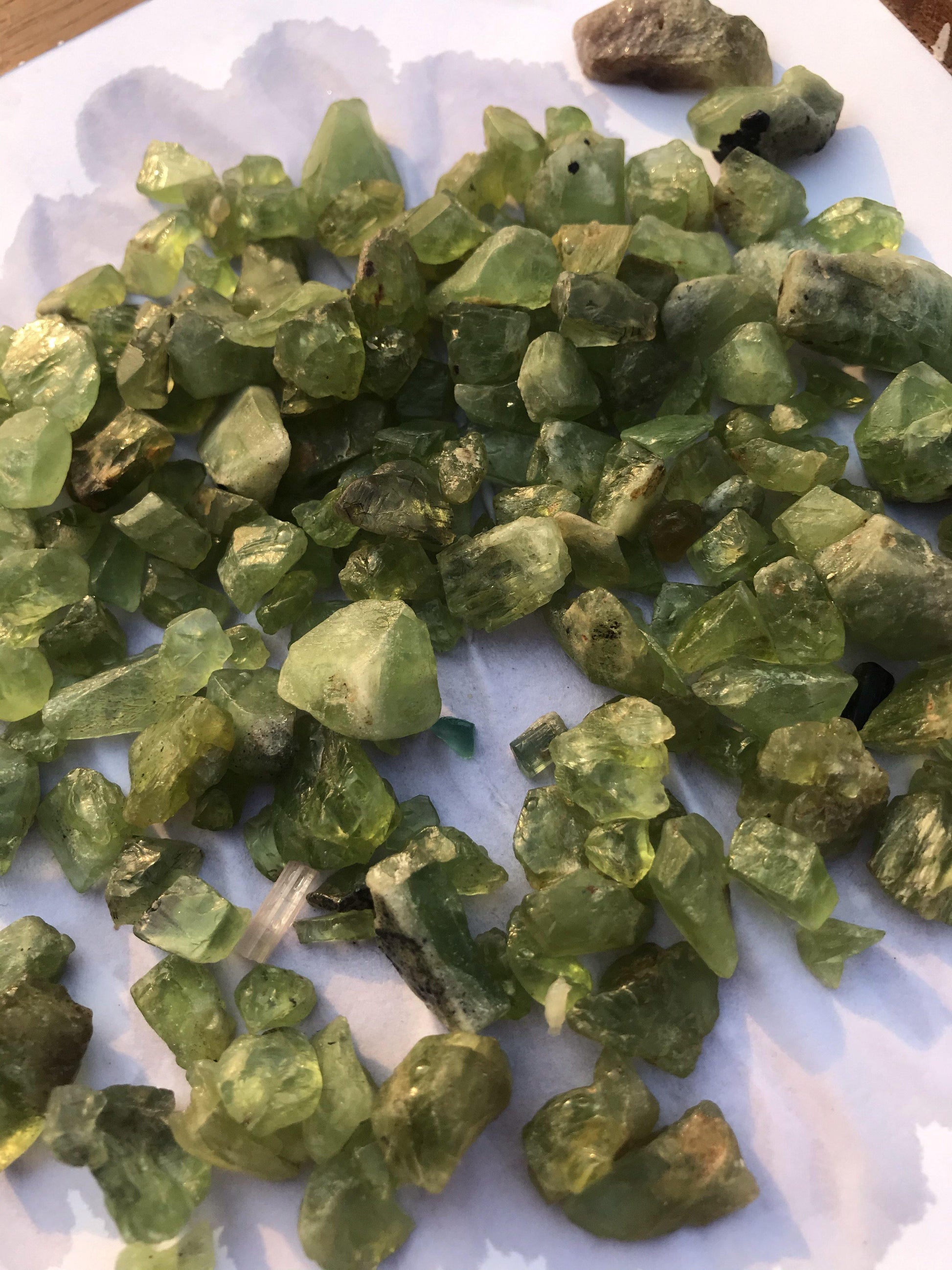 500 Grams Peridot Rough Stones for Cabbing - Folkmarketgems