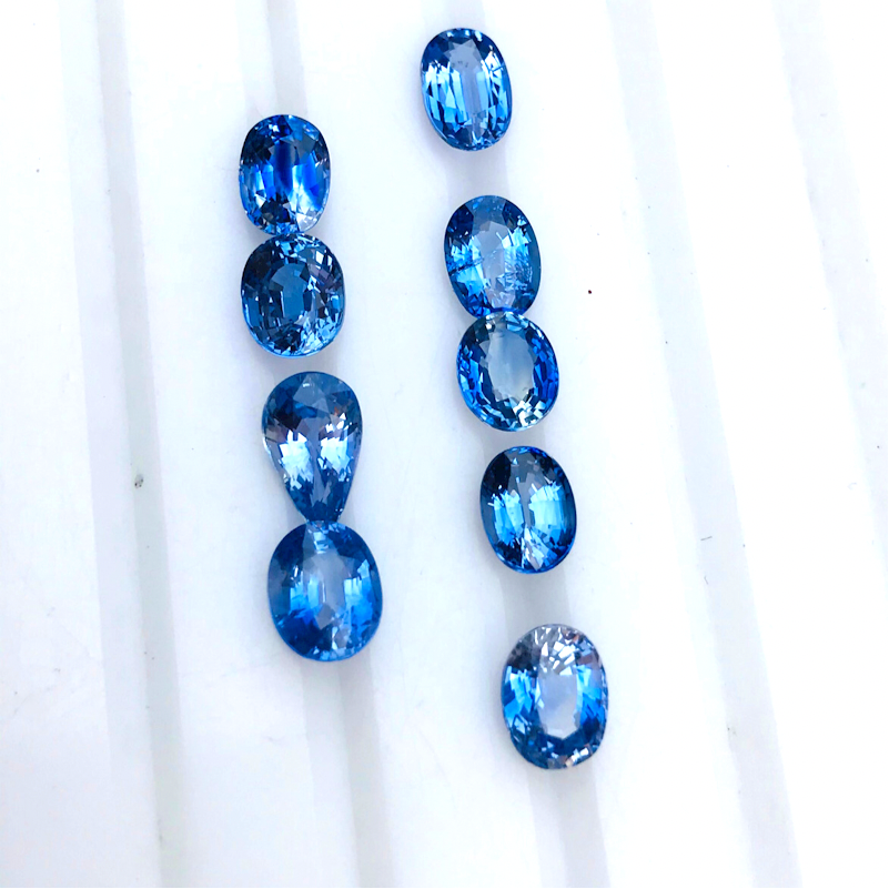 10ct Natural Ceylon Sapphire Gems 9 pieces - Folkmarketgems