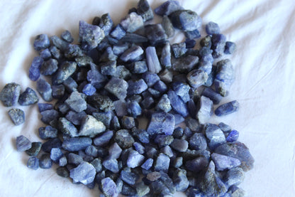 Natural tanzanite crystals