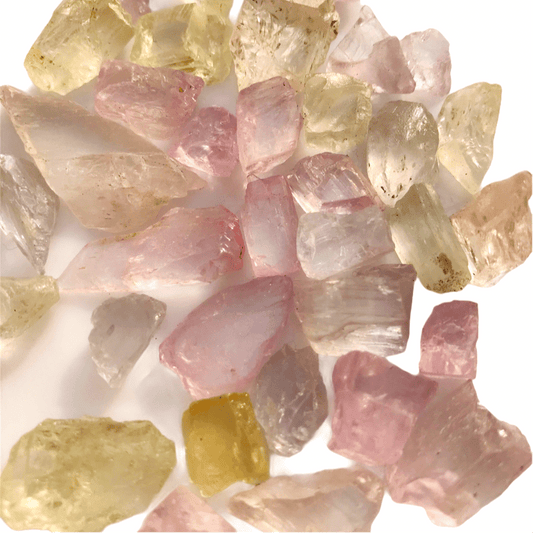 60Grams Spodumene Kunzite for Faceting - Folkmarketgems