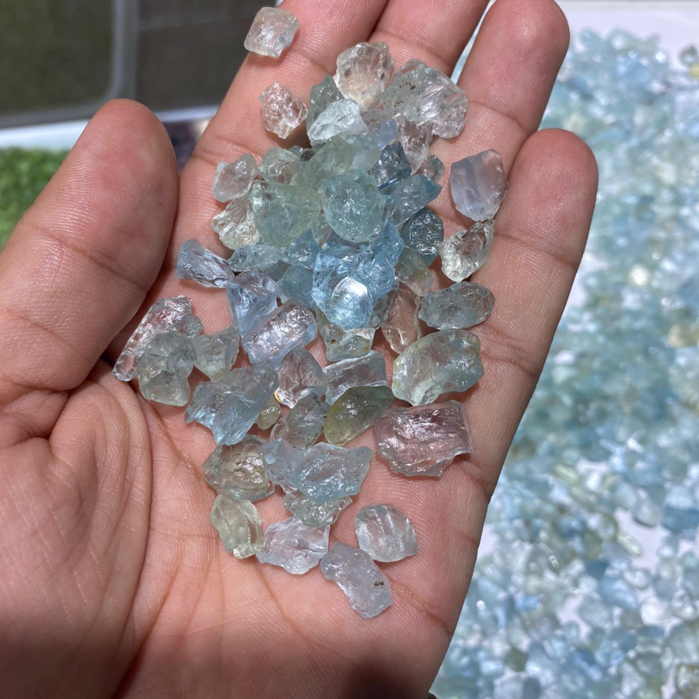 Large 50KG Bulk Aquamarine Crystals | Natural Raw Stones for Lapidary Artists