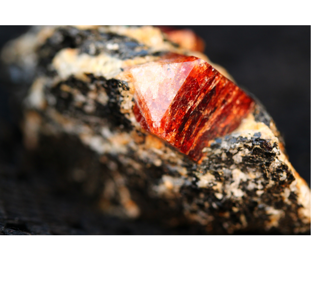 Zircon crystals on Biotite Mica
