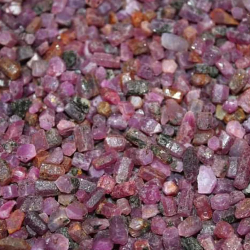 Exagonal Ruby Cub 1 kg Natural Raw Ruby Hexagonal Crystals - Raw Gemstones – Folkmarketgems