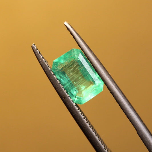 1.2 carats Emerald cut Natural Green Emerald from Panjshir Afghanistan