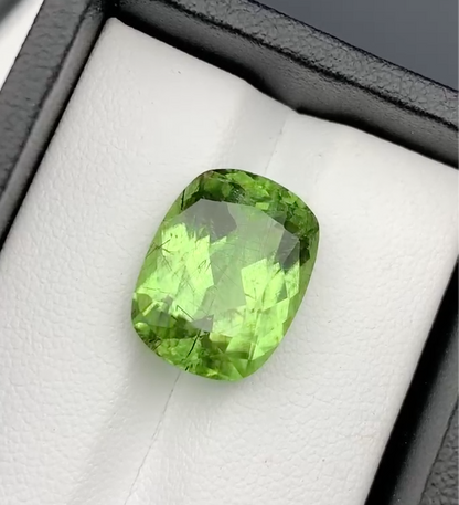 12 carats Cushion and Emerald Unique Green Peridot Loose Stone