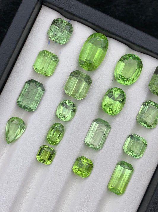 80 carats Emerald Cut, Oval Green Peridot Loose Gems Deal