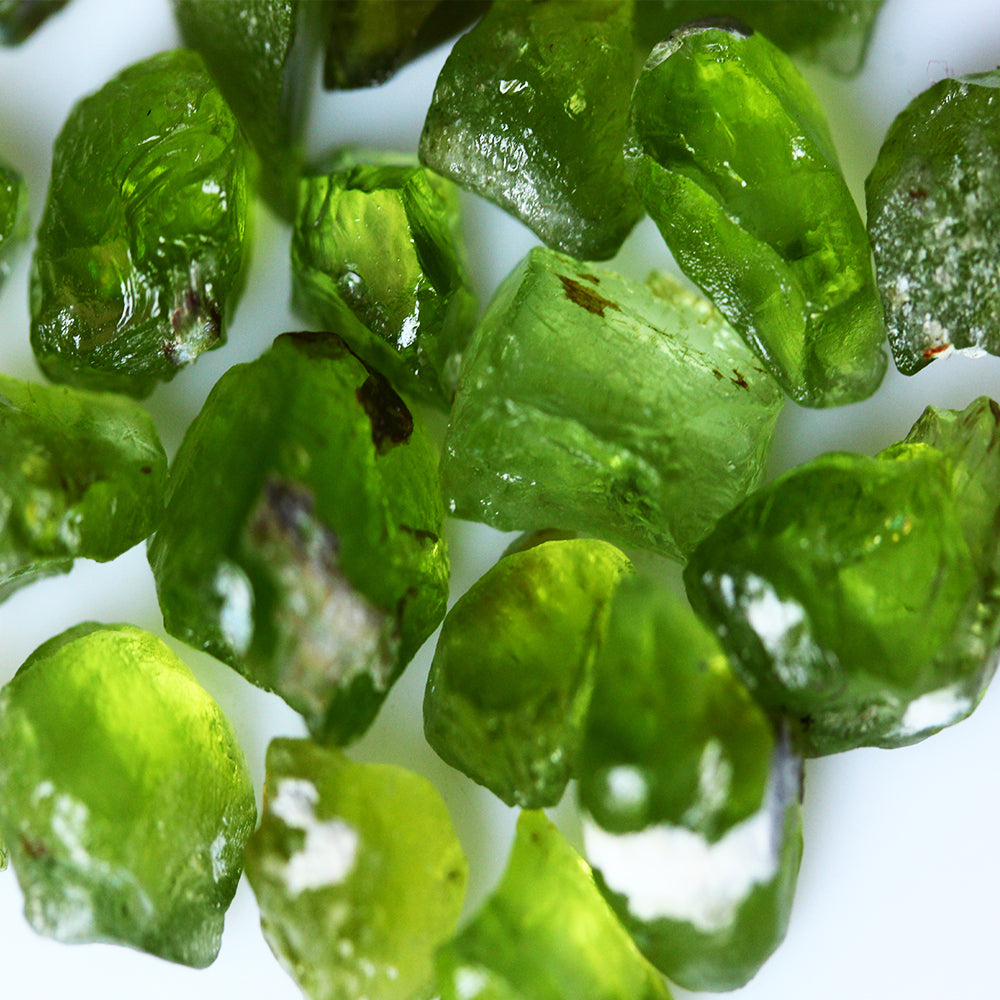 Faceting Rough Peridot Stones