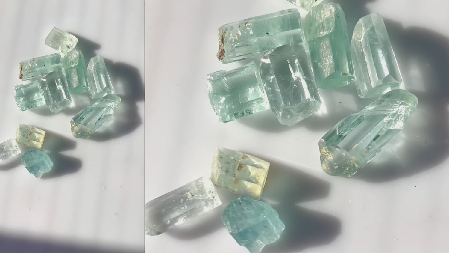 Rough Facet Grade Aquamarine crystals