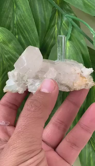 134 grams Aquamarine Crystal on feldspar