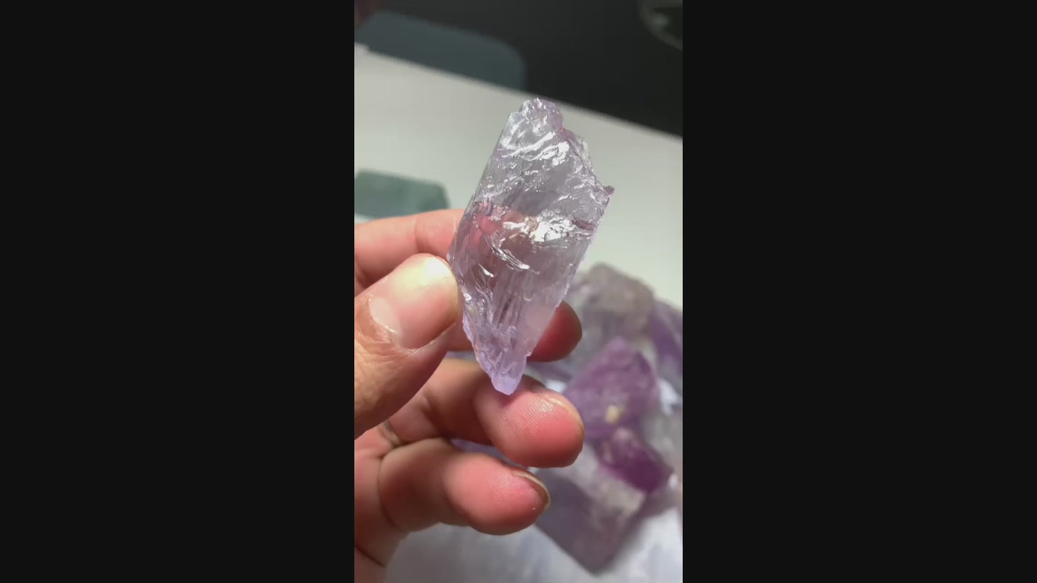 Pink Kunzite Raw Crystals for Faceting / Collection Deal