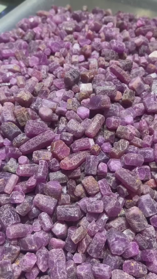 15 kg Raw Rubies Stones | Rough ruby Hexagonal Crystals