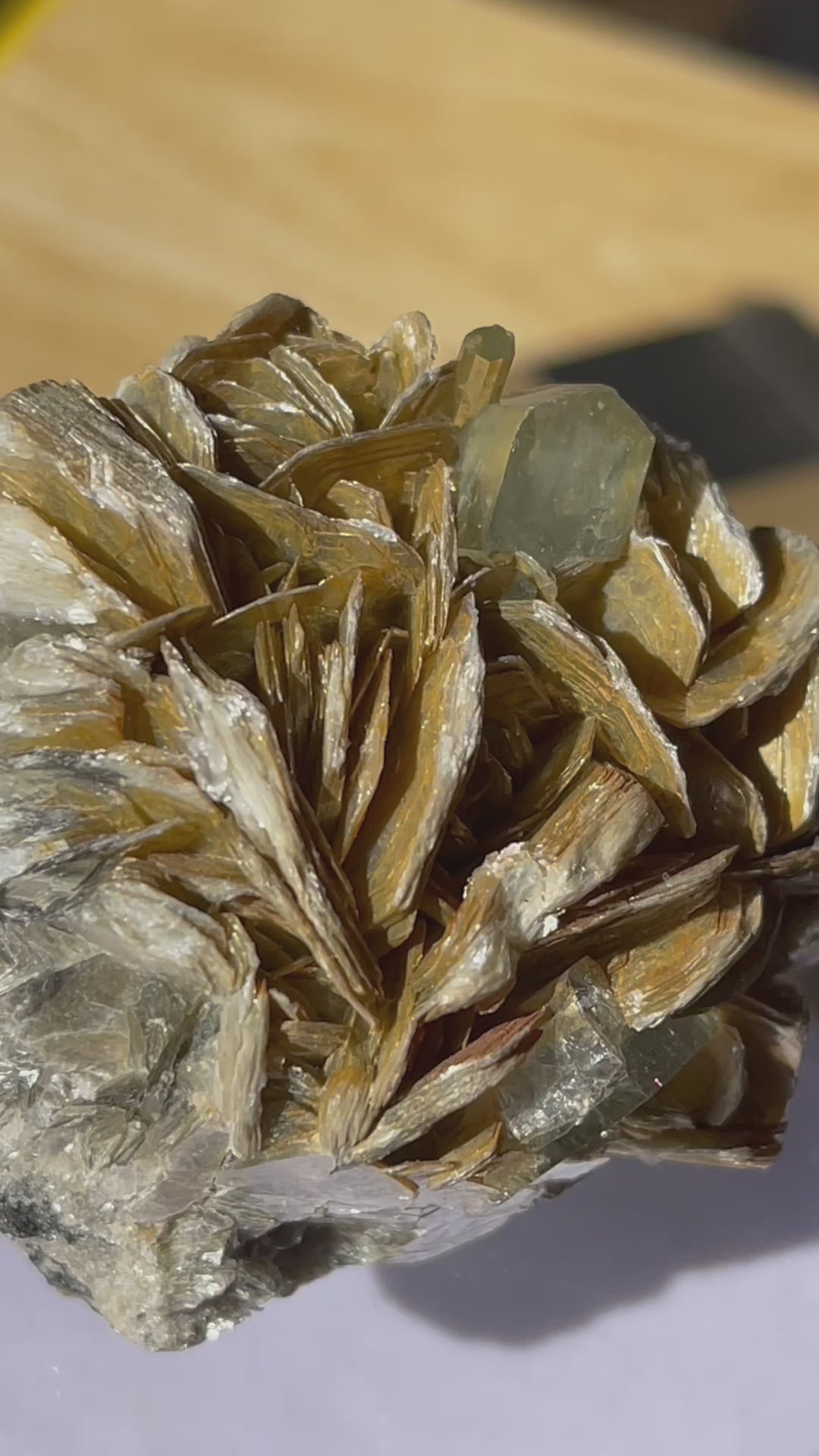 126 grams Aquamarine Crystal on Mica with Feldspar