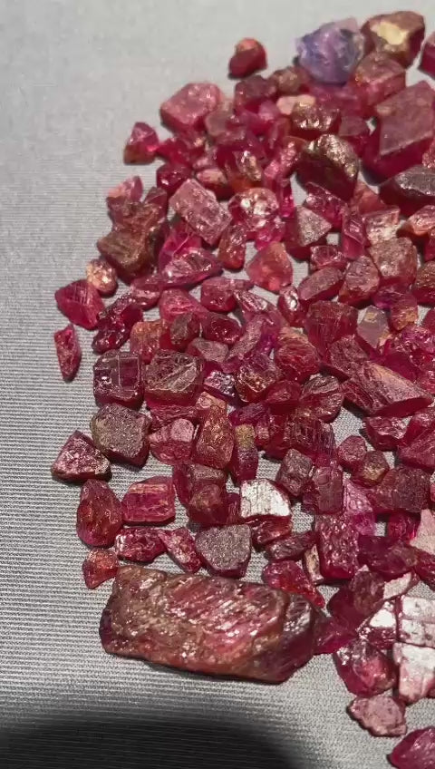 200 Carats Raw Rubies|  Faceting Rough/ Lapidary Rough - Mozambique Red Rubies Deal