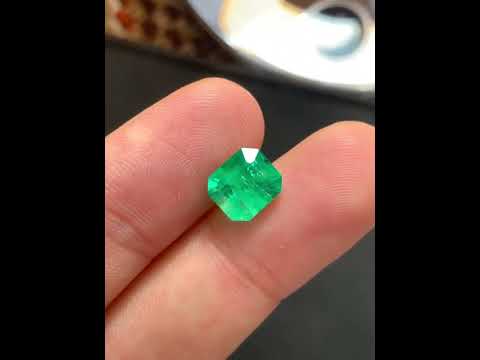 3 carats Cushion Cut Natural Panjshir Green Emerald