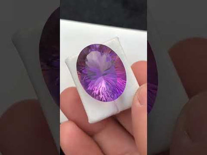 34 Carats Oval Natural Purple Amethyst Loose Stone