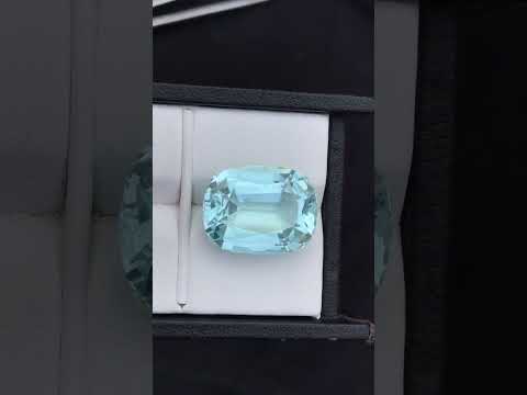 16.80 Carat Emerald cut Natural Blue Aquamarine