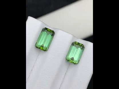 Pair of Green Tourmaline Loose Gems