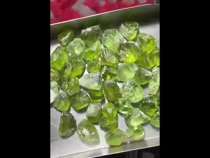 200 carats Green Peridot Faceting Rough Lot