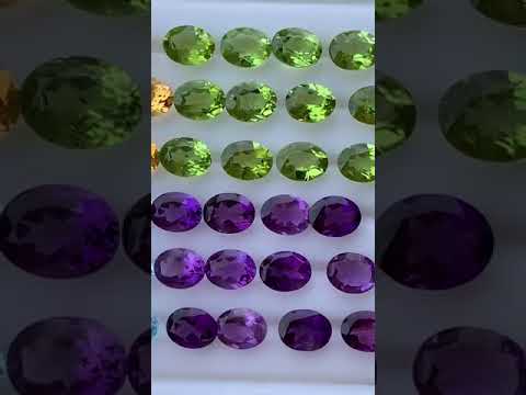 Mixed Faceted Stone Parcel Amethyst, Peridots, Citrine, Blue Topaz Deals