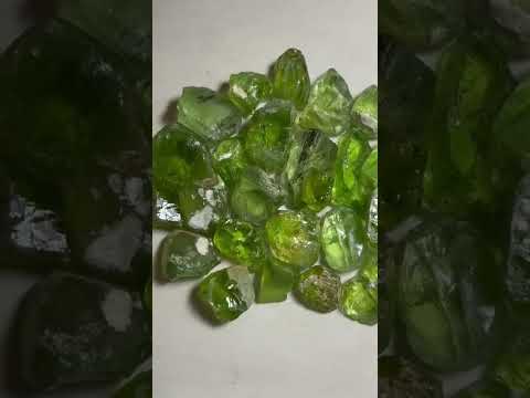 250 carats Natural Facet grade Rough Peridots Apple Green