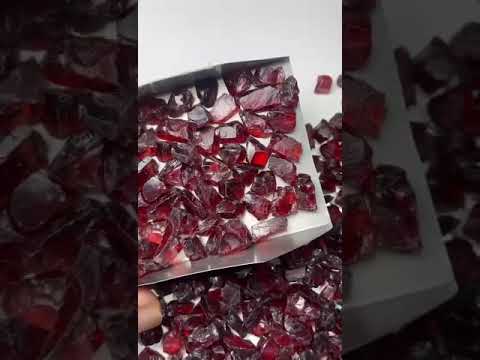 Faceting raw Almadine Garnets for Faceting