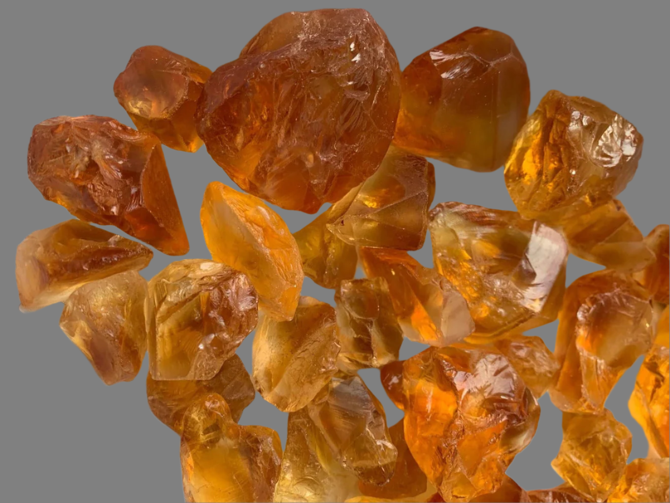 Natural rough citrine for faceting