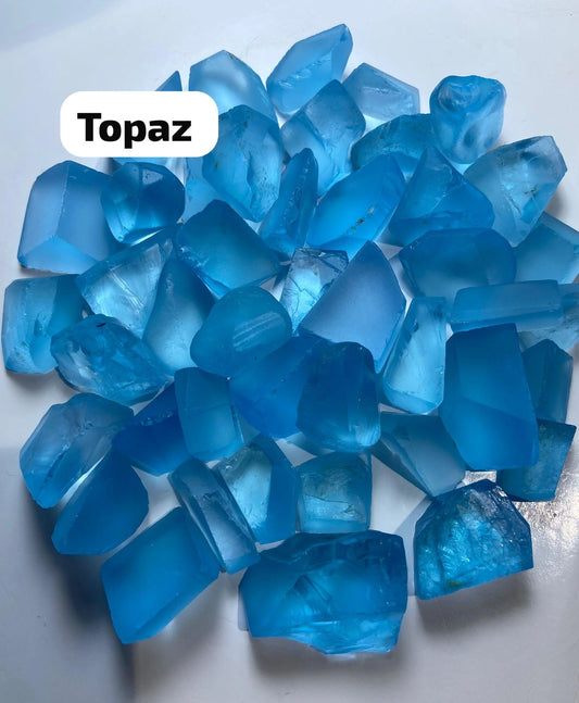 Deals on Swiss Blue Topaz for Faceting - 150 grams - 250 grams