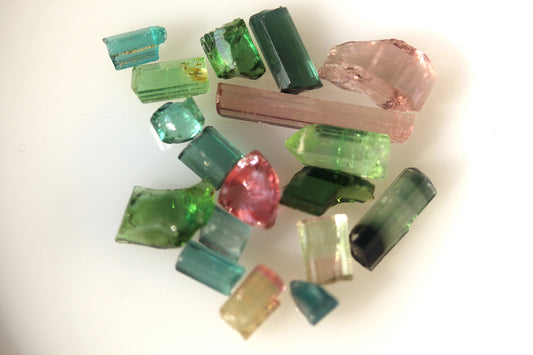  Raw Tourmaline Crystals for faceting