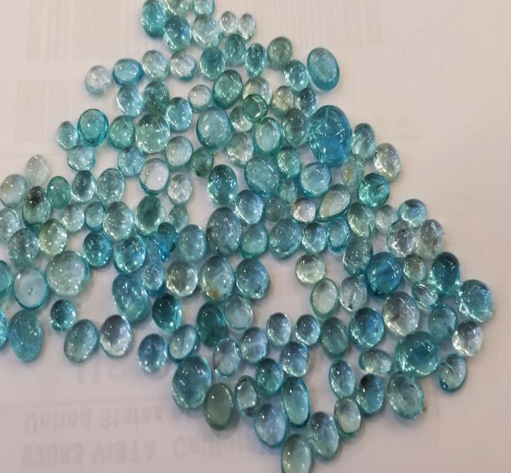 Neon Blue Apatite cabochons- Paraiba like colour