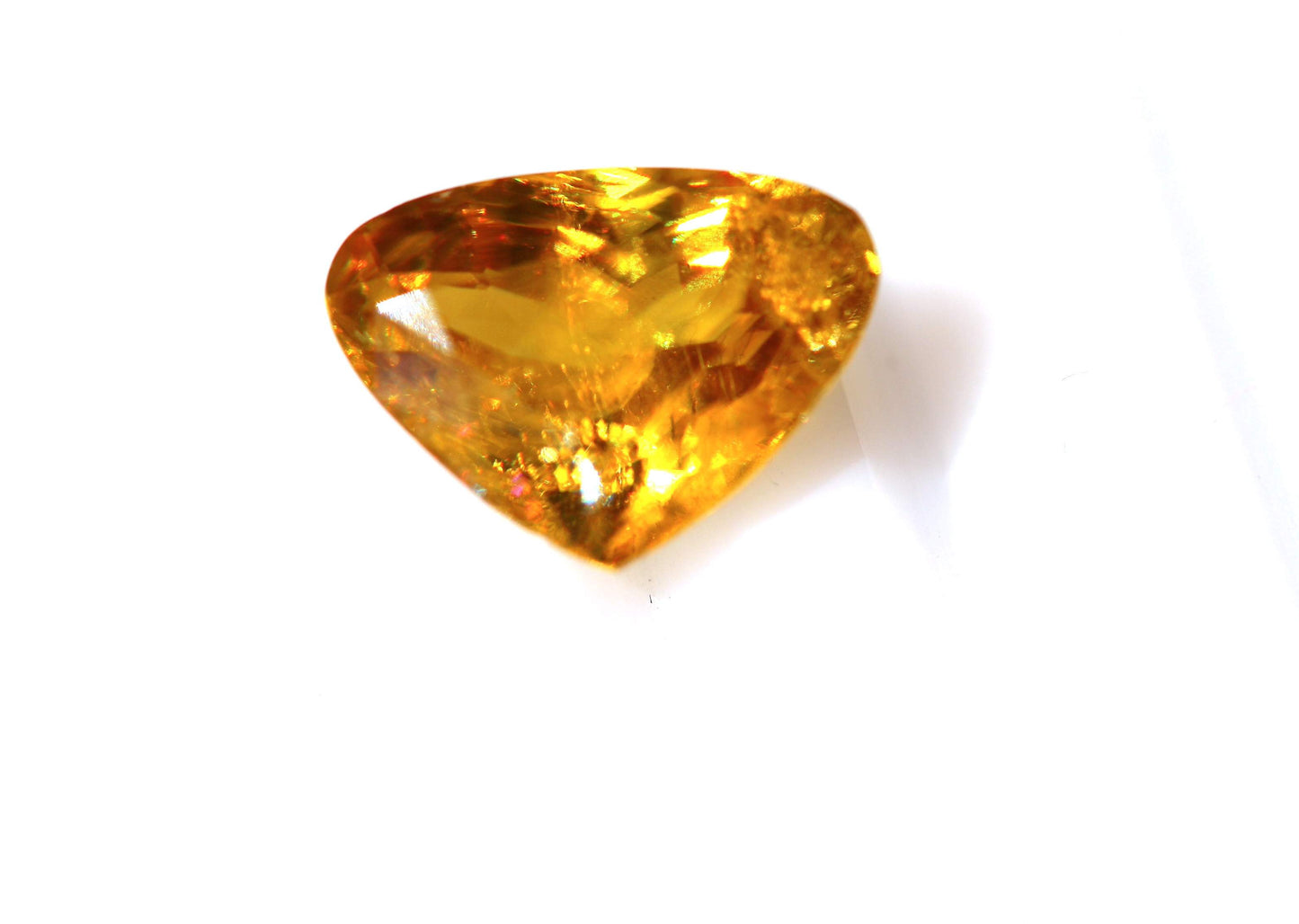 2.8 Carats Triangular Natural Rare Yellow Sphene Gemstone | Titanite