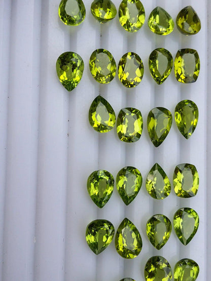 Faceted Peridot Gems