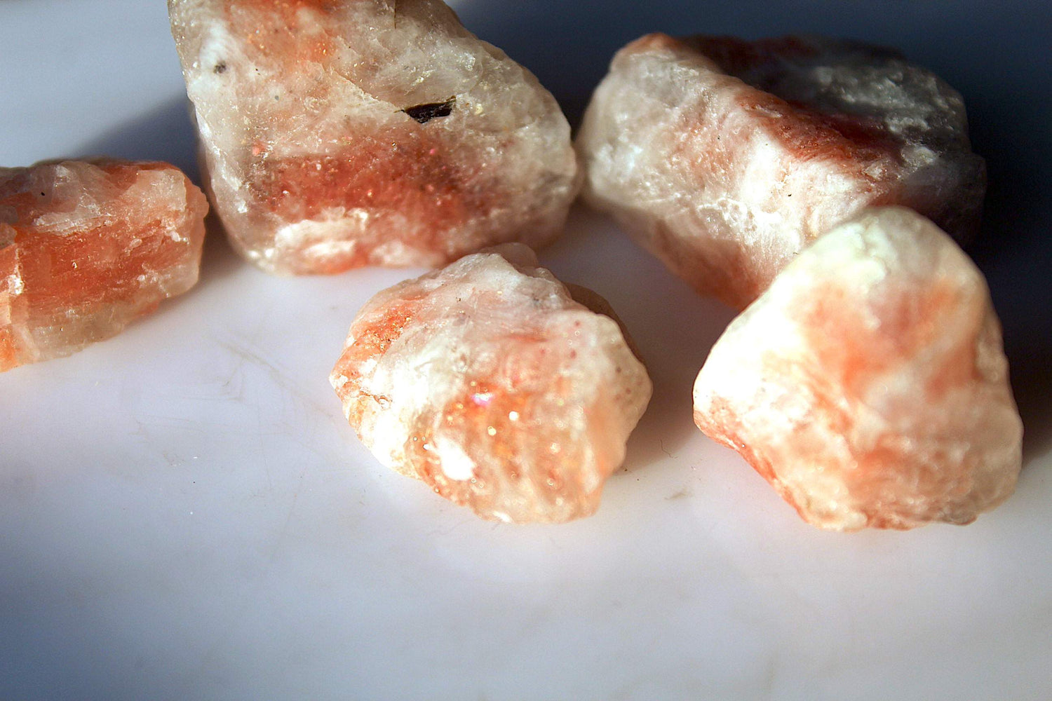 63 grams Glittering Raw Sunstones for Lapidary