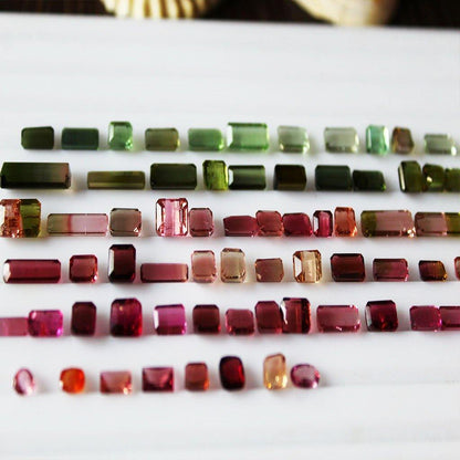 Natural faceted tourmaline gemstone