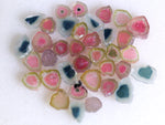 watermelon tourmaline slices pairs for jewelry designing