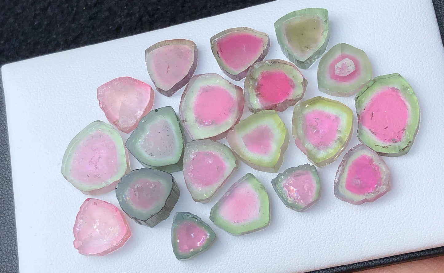 89 Carats Watermelon Tourmaline Slices Lot