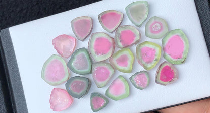 89 Carats Watermelon Tourmaline Slices Lot